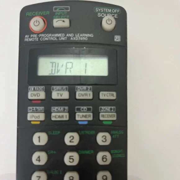 PIONEER Genuine OEM Remote Control Multi-Function W/ LED Vision Display AXD7490 - Picture 2 of 6